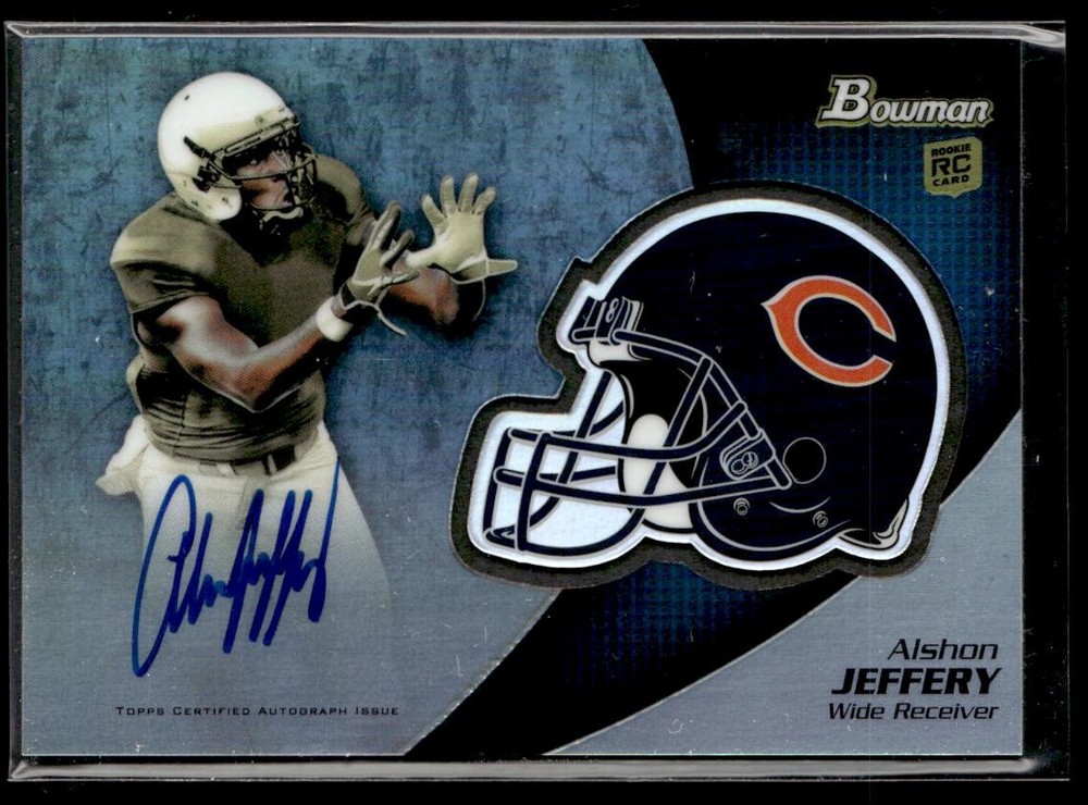 2012 Bowman Alshon Jeffery Rookie Team Helmet Autographs HS