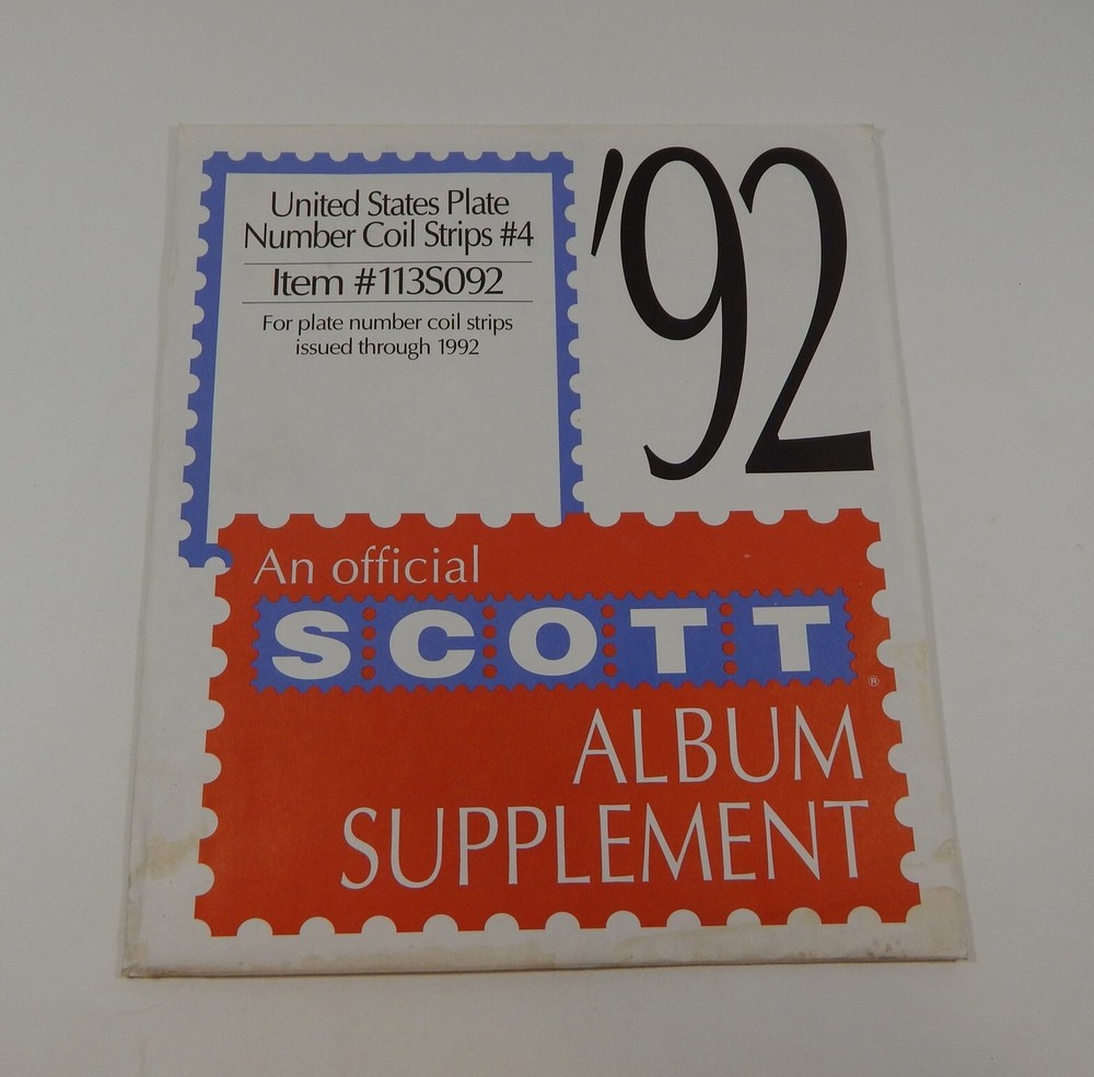 Scott United States Plate Number Coil Strips #4 1992 Sealed Stamp Album Pages