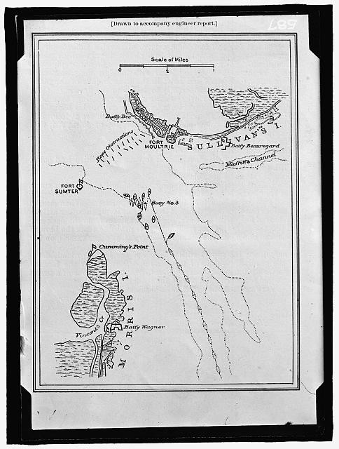 Photo:Charleston SC 1910s Map Fort Sumter Fort Moultrie Sullivan's Island