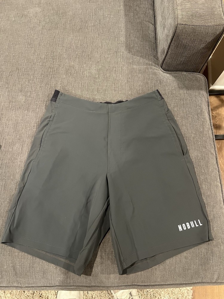 NOBULL Men’s Gray Athletic Gym Shorts size: M 9