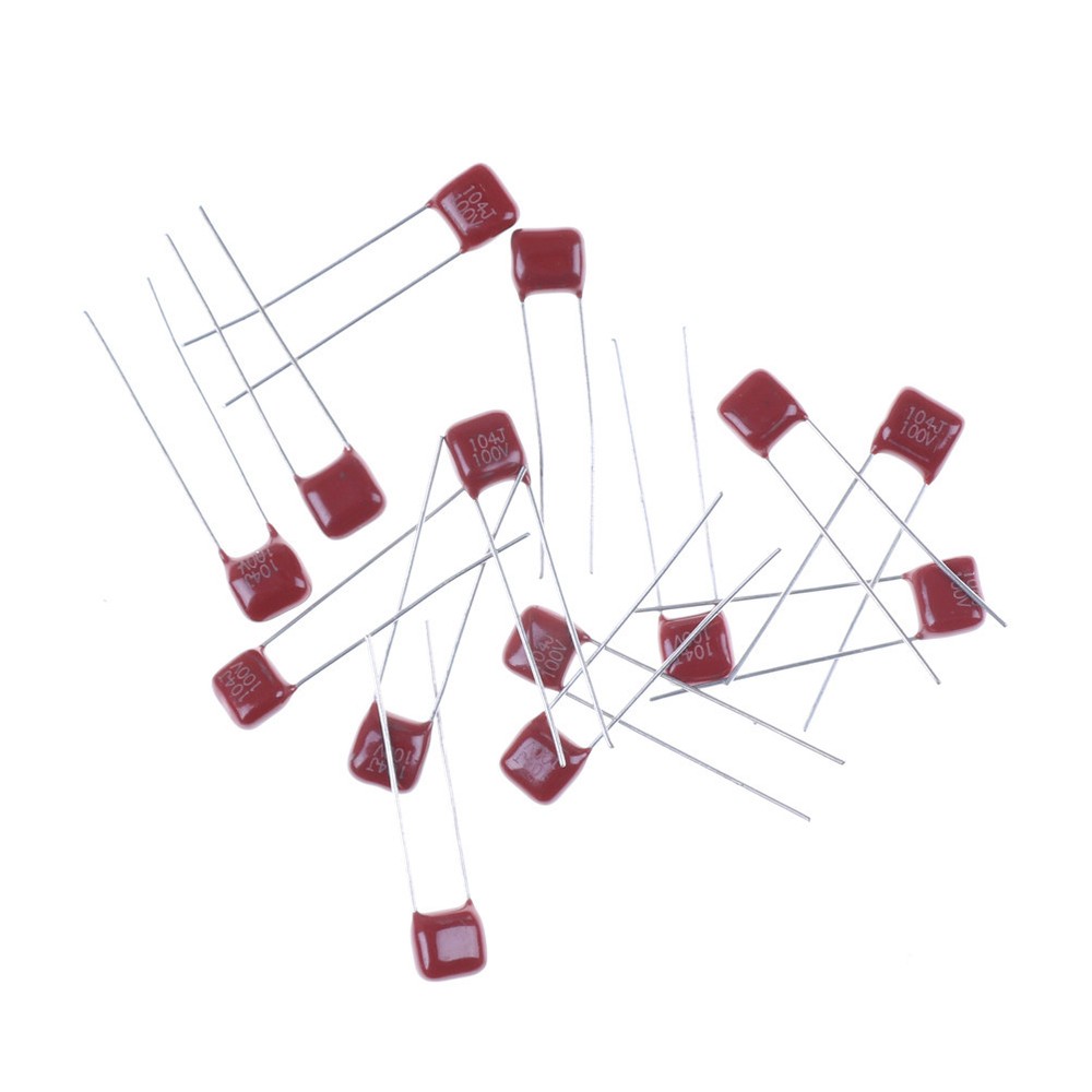 10pcs CBB 104J 100V 0.1uF Metallized Film Capacitor 100nF P5mm HG