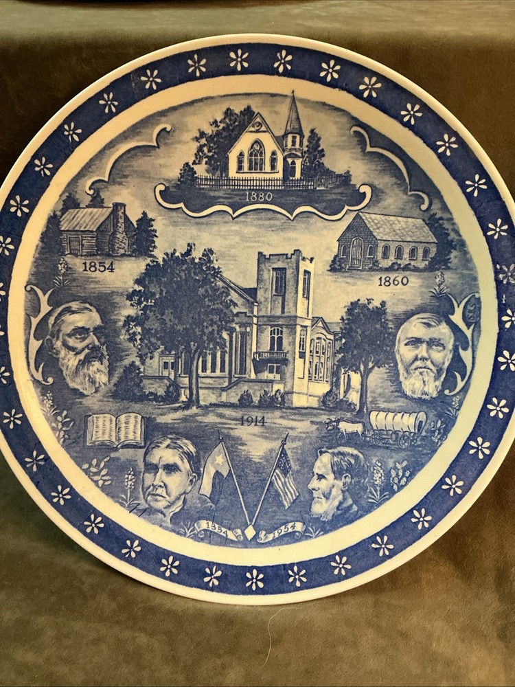 Vernon Kilns Pottery Gatesville Texas First Methodist Church Souvenir Plate