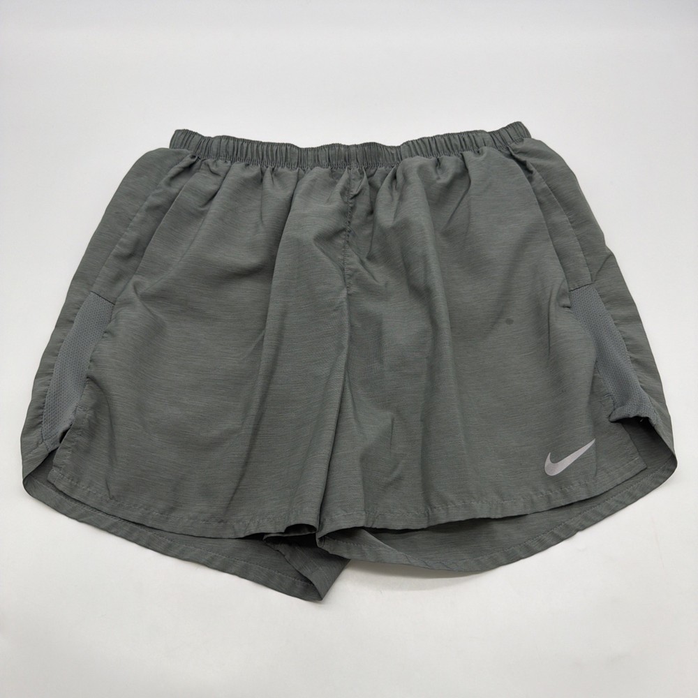 Nike Dri Fit Athletic Shorts Men XL Gray Pockets Logo .#46212