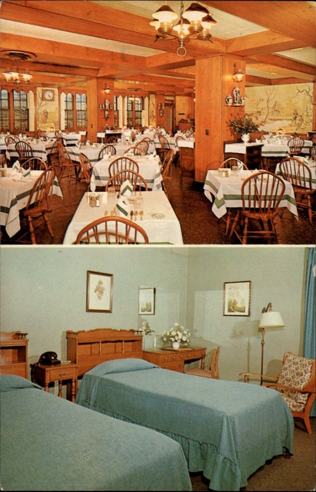 Mark Twain Hotel Elmira New York vintage telephone ~ 1950s-60s postcard