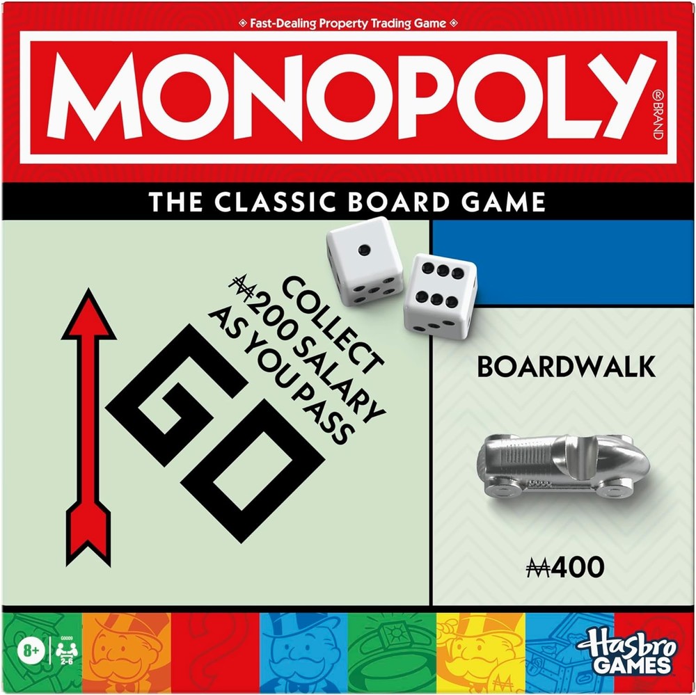 Monopoly Board Game | Classic Game with Storage Tray and Larger Tokens | Ages 8+