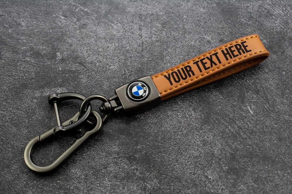 Personalized Keychain For BMW - Genuine Leather - Custom Car Key Chain