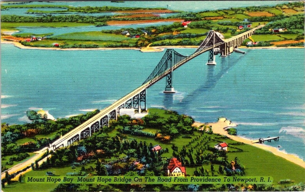 Mount Hope Bridge, PROVIDENCE - NEWPORT, Rhode Island Postcard - Colourpicture