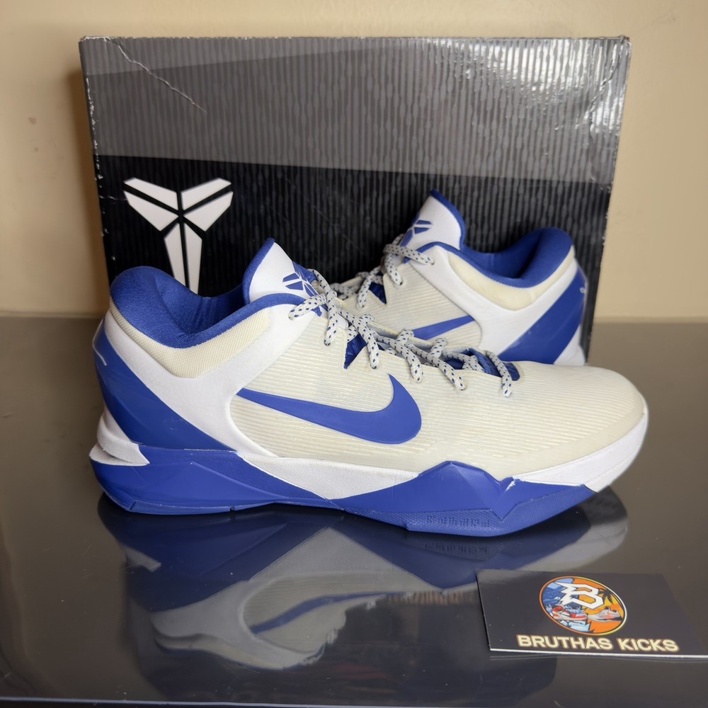 2012 Nike Zoom Kobe System 7 VII TB White Game Royal Blue 517359-103 Size 12.5