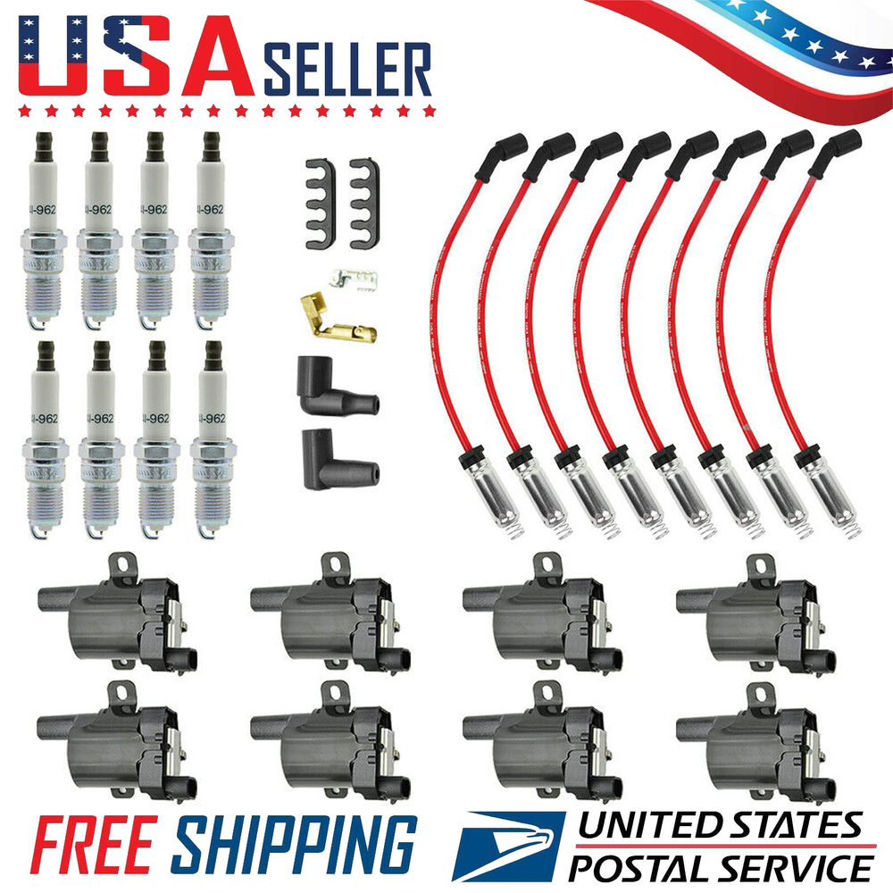 8pc UF262 Ignition Coil Spark Plug Wires for Chevy Silverado GMC