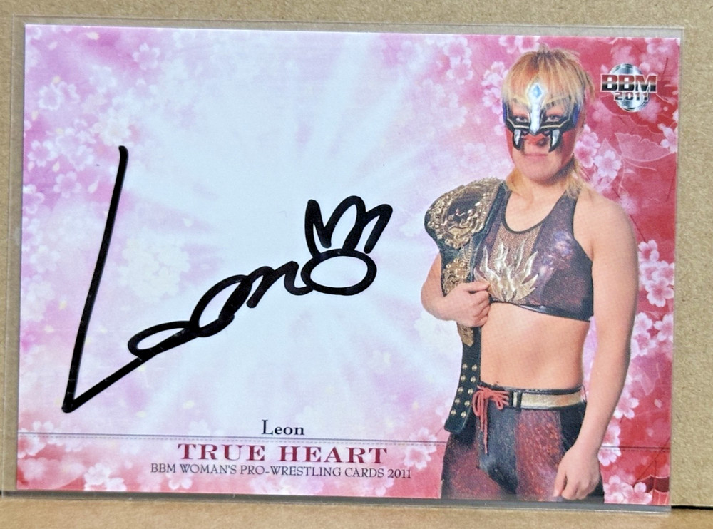 Leon Rena Takase 2011 BBM True Heart Woman's Pro Wrestling Autograph #/90 SP  🐾