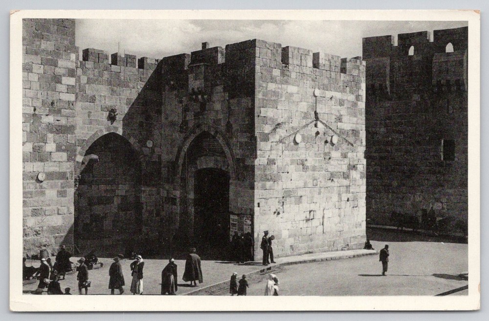 Jaffa Gate Jerusalem Palestine Postcard Baltinester Czechoslovakia