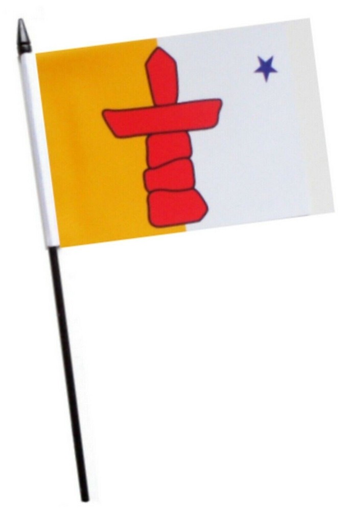 Canada Nunavut Mini Hand Flag 6x4 Inches
