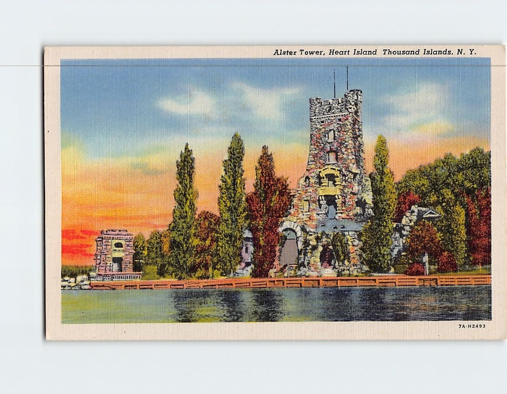Postcard Alster Tower Heart Island Thousand Islands New York USA