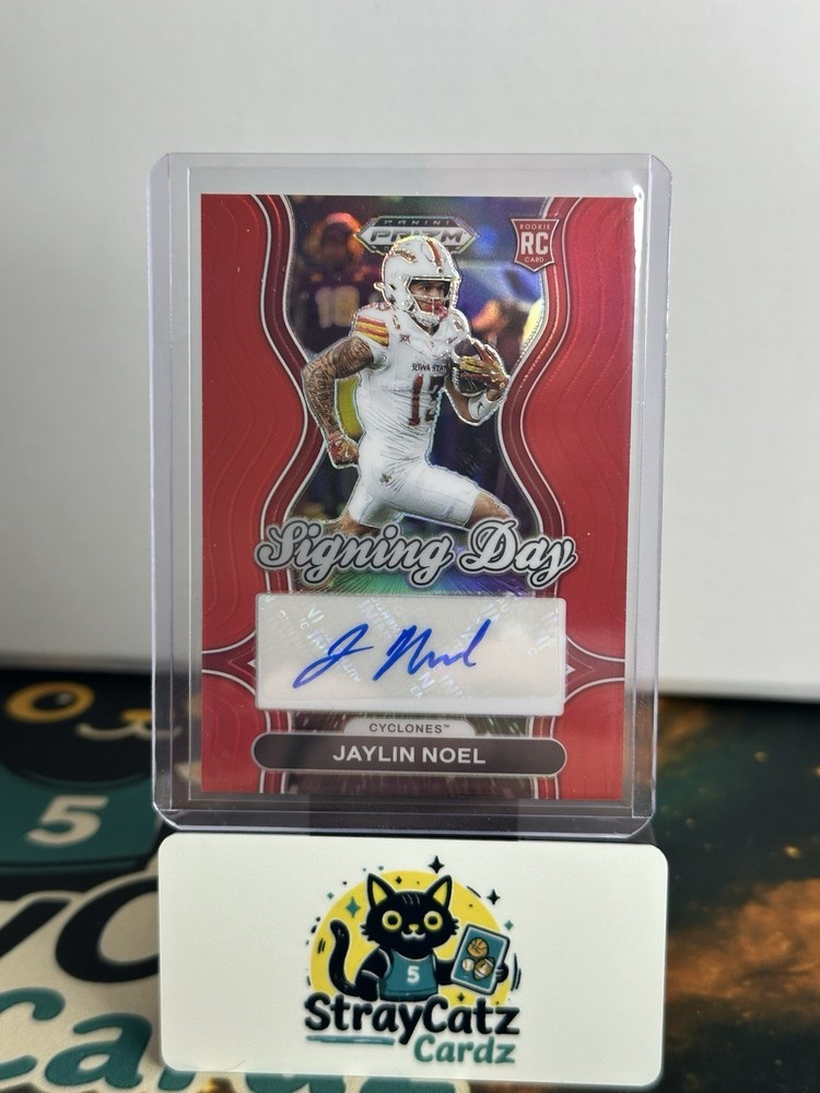 2025 Prizm Draft Picks - Jaylin Noel RC Red Signing Day Auto /399, Cyclones