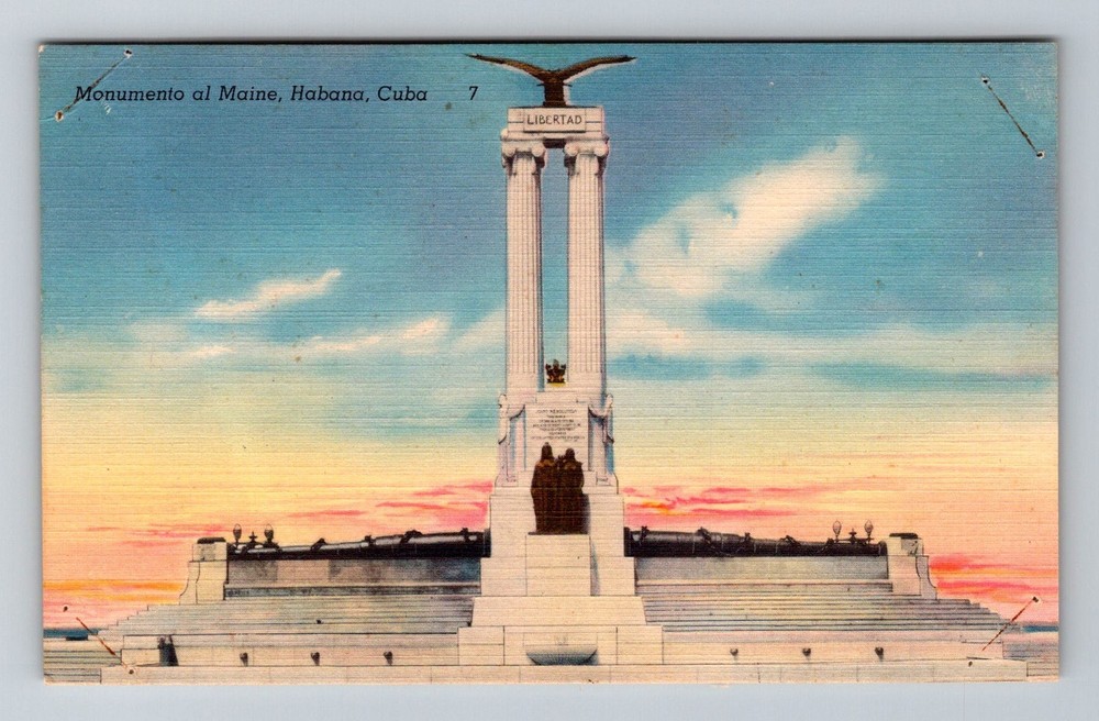 Cuba- Havana Maine Monument Souvenir Old Postal PC Card View Vintage Postcard