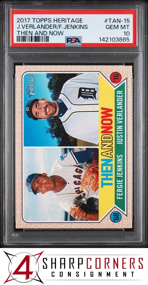 2017 Topps Heritage Then And Now #Tan-15 J.verlander/F.jenkins Pop 3 Psa 104SC is the hobby's first consignment choice on eBay!