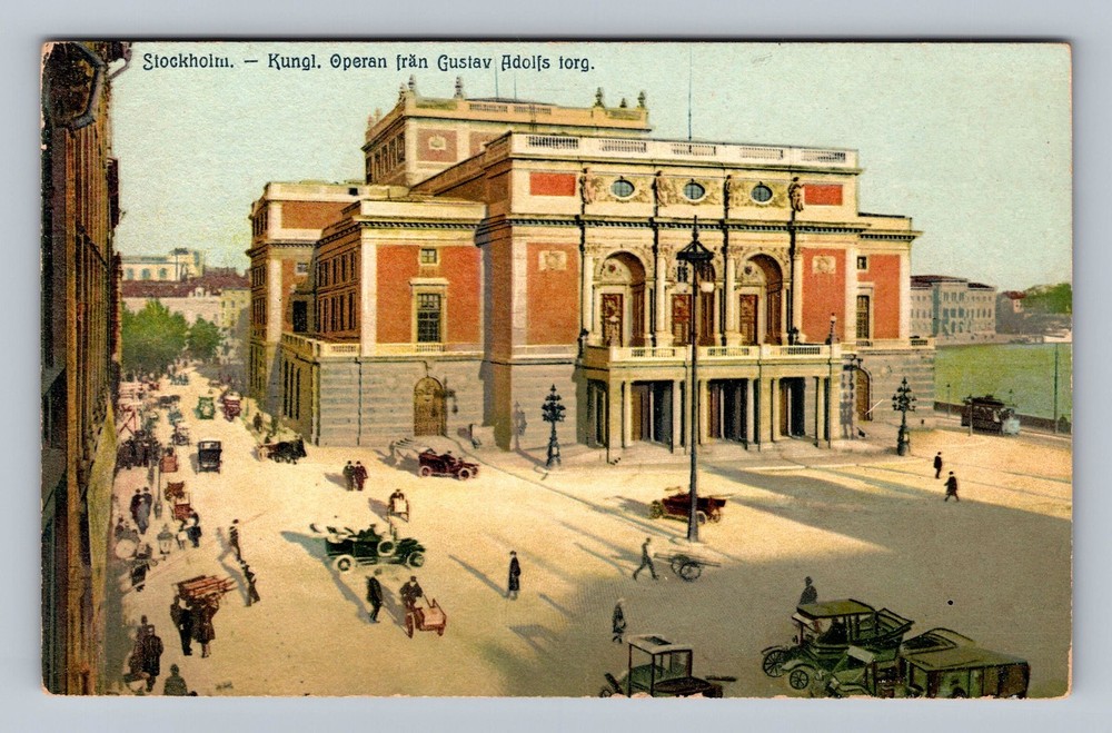 Sweden- Stockholm Royal Opera House Souvenir Postal Old Card Vintage Postcard