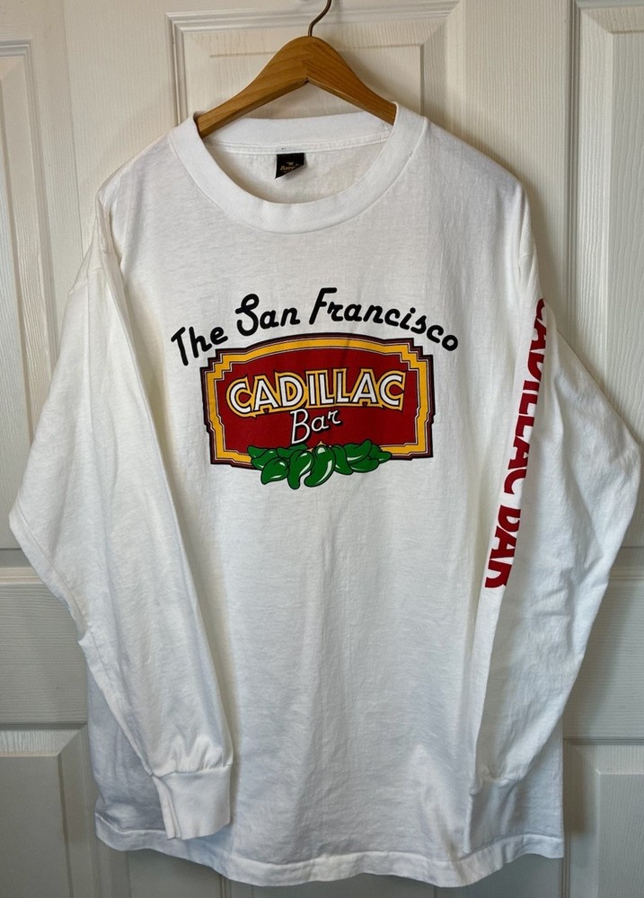 Vintage 80s San Francisco Cadillac Bar Anvil Tag XL Long Sleeve Single Stitch