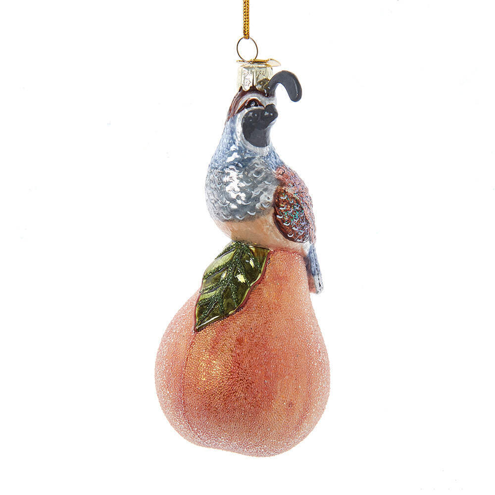 Noble Gems Partridge In A Pear Glass Ornament 5