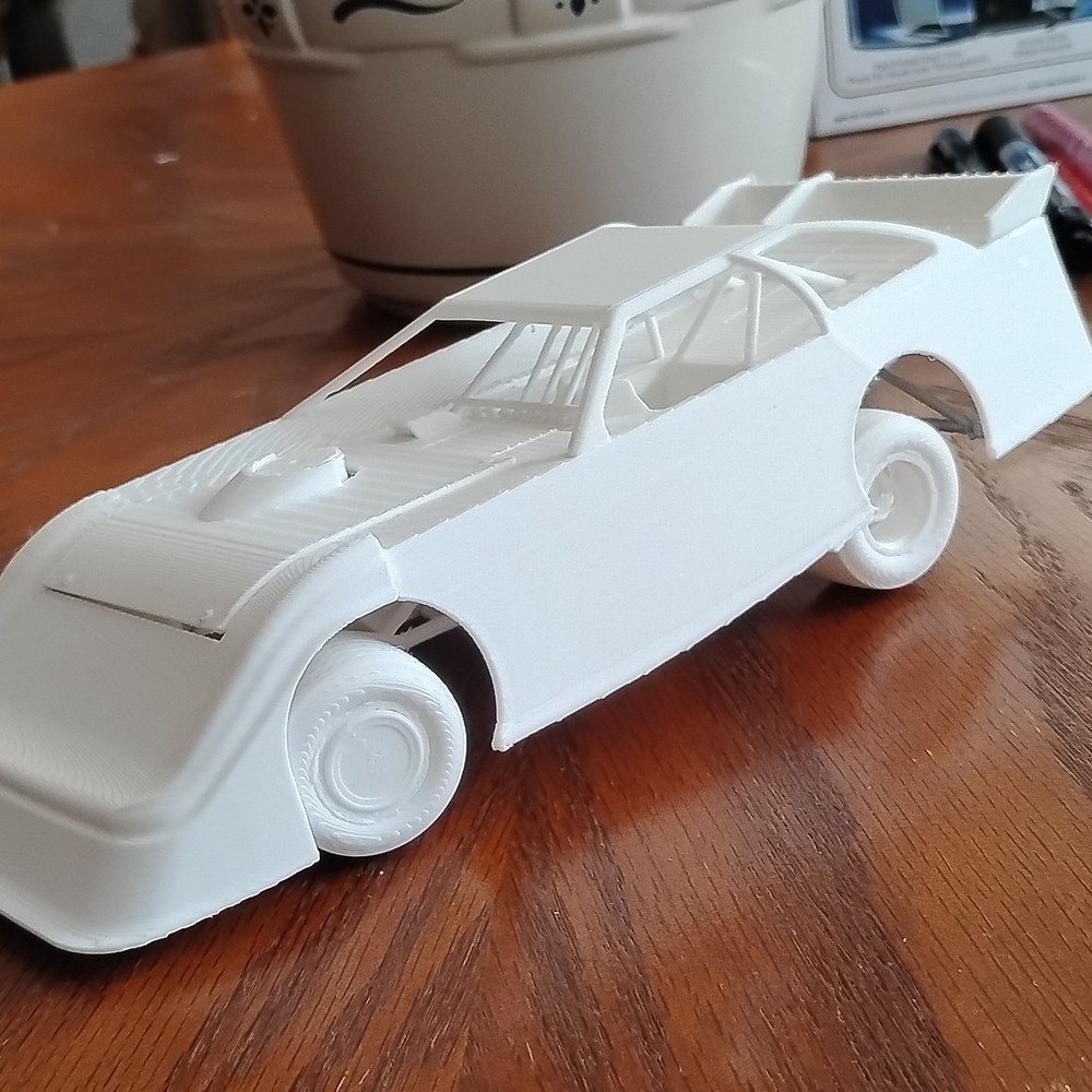 3D Print Set of 3 Dirt Racecars, Late Model, Modified, Street Stock. Unassembled