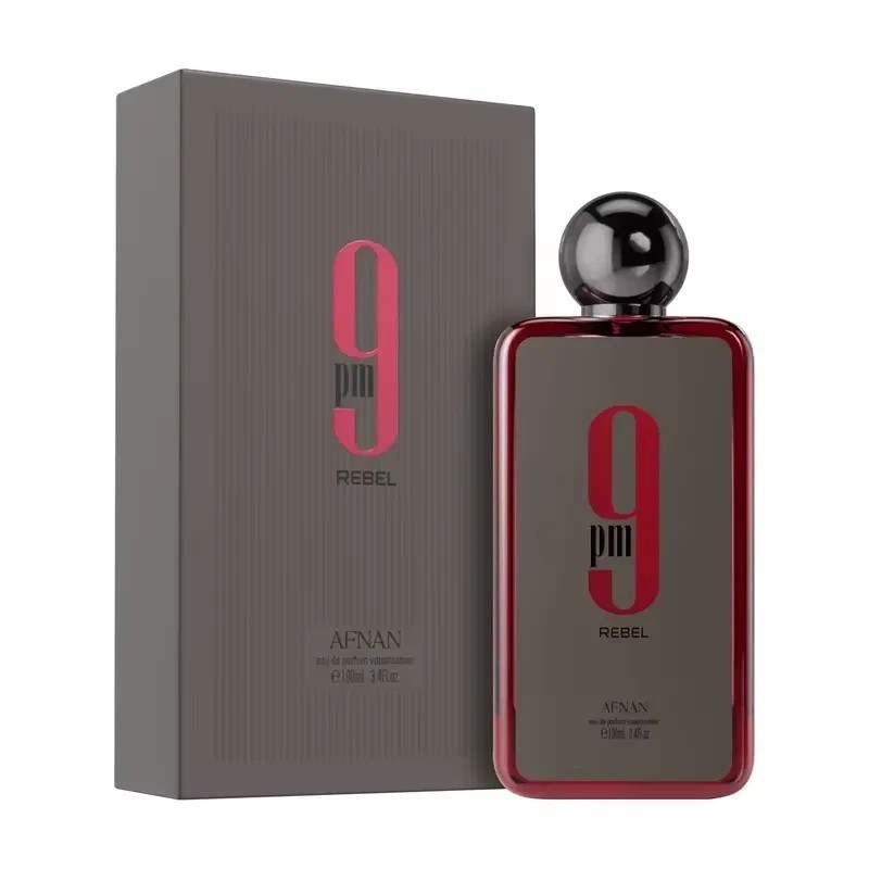 3.4 fl oz / 100ml Afnan 9PM Rebel Eau de Parfum EDP Spray for Men New in Box