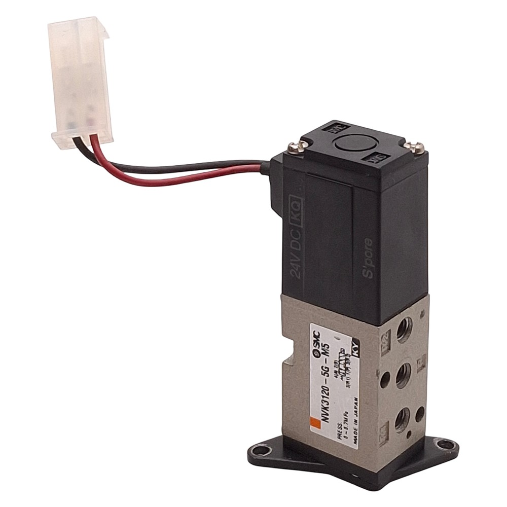 SMC NVK3120-5G-M5 Solenoid Valve, Body Ported, 0-0.7MPa, M5 Ports, 24VDC Coil