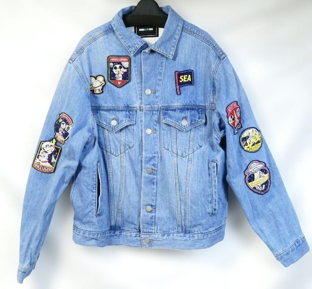 WIND AND SEA Disney Mickey & Friends Denim Jacket L Size Limited Edition