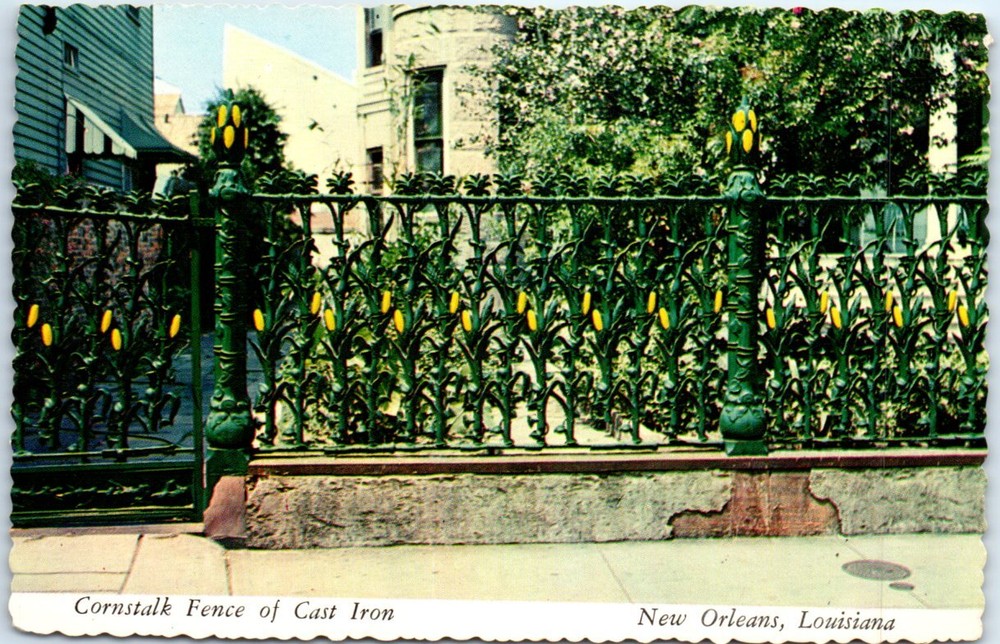 Postcard - Cornstalk Fence of Cast Iron - New Orleans, Louisiana