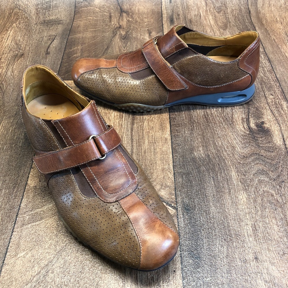 Men's Cole Haan AIR Estadio Strap II Brown Slip-On Leather Sneakers Size 11 M