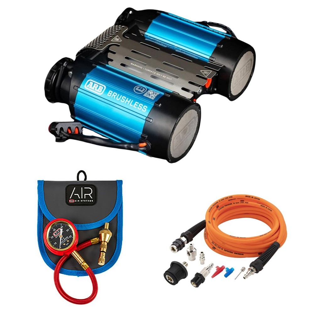 ARB Brushless Onboard Twin Air Compressor & Pump Up Kit & E-Z Tire Deflator