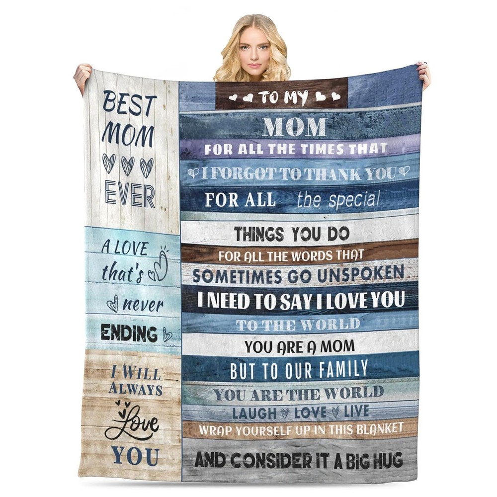 Thoughtful Anniversary and Birthday Gifts for Mom from Daughter with Cozy Blanket