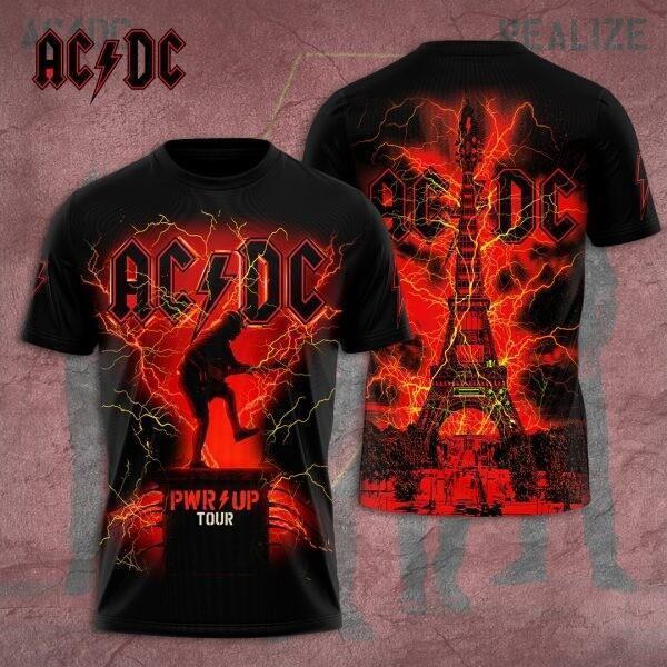Ac Dc 3D Apparel Acdc World Tour 2024 3D TShirt  All Size