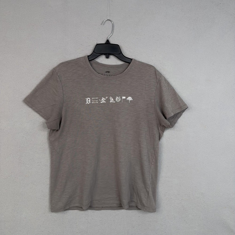 Greyson Shirt Mens Medium Gray Icon Logo Golf Graphic Tee Crewneck Casual