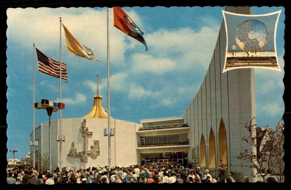Vtg POSTCARD The Vatican  Pavilion New York World's Fair 1964-1965 NY UNP