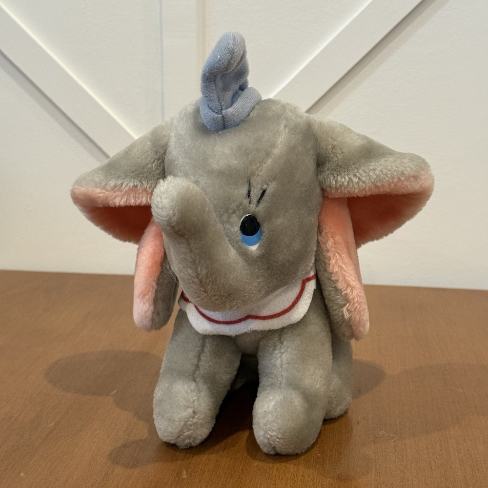 Vintage Disneyland Walt Disney World Dumbo Elephant 8” Plush Stuffed Animal Toy