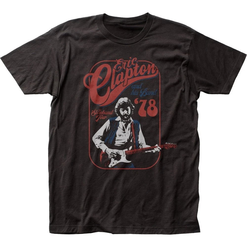 Eric Clapton Slowhand Tour Mens T Shirt Music Classic Rock Band Tee New Black