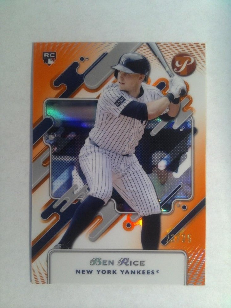 2025 Topps Pristine Baseball - Orange Refractor Rookie - Ben Rice #23/25