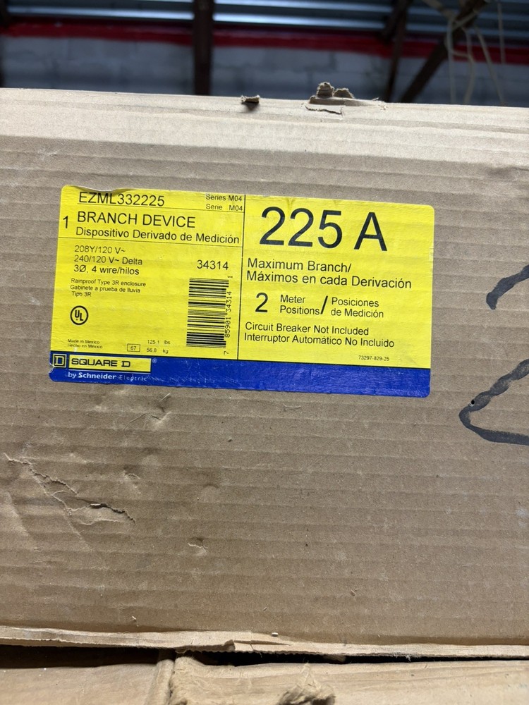 EZML332225 Lever bp Ringless Bus 1200A 2x7 Jaw sockets 225A 208Y/120VAC