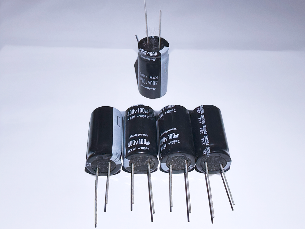 5Pcs KXW Rubycon 100uF 400V 16x30mm Aluminum Electrolytic Capacitor