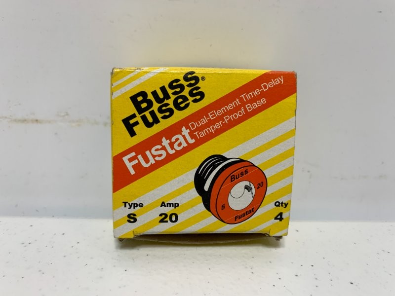 Cooper Bussmann S-20 Plug Fuse 20A Time-Delay (lot of 4)