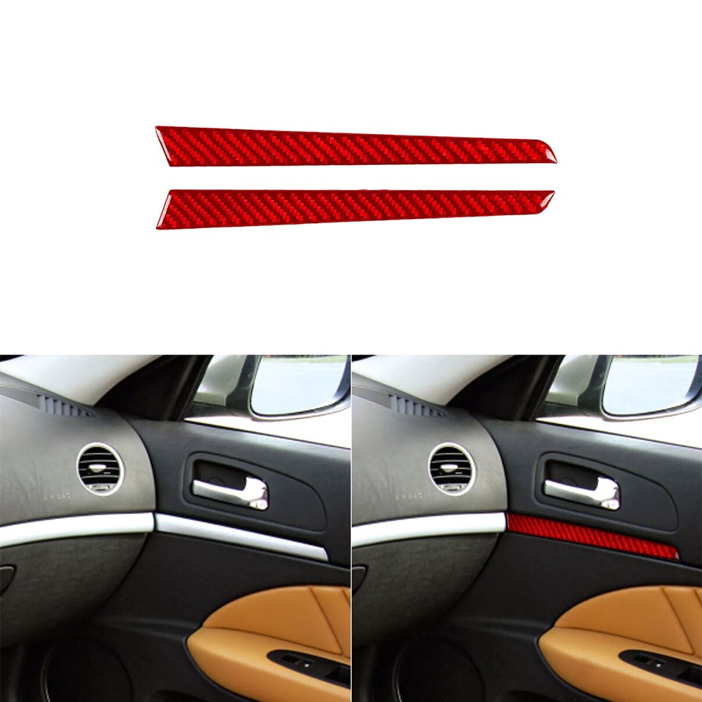 Red Carbon Fiber Interior Door Panel Cover For Alfa Romeo 159 Brera Spider 04-11