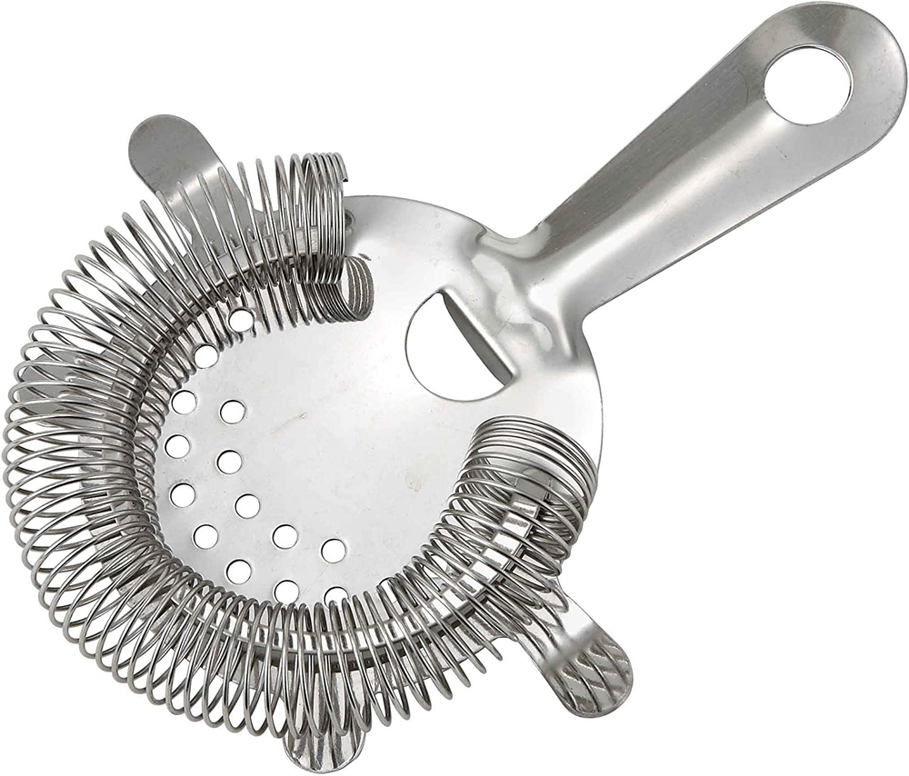 Stainless Steel 4-Prong Bar Strainer for Cocktails and Mixology  