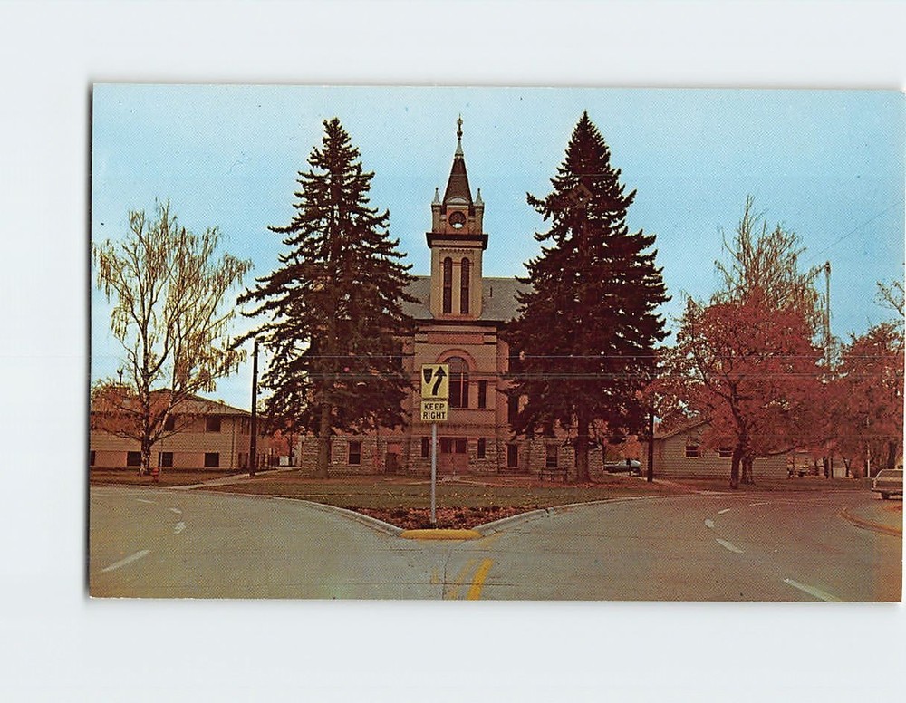 Postcard Courthouse of Flathead County Kalispell Montana USA