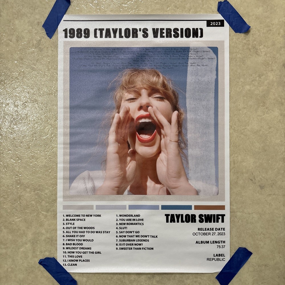 Taylor Swift - 1989 ✅ Music Album Poster Wall Art Canvas Poster Print ✅ 12x18”