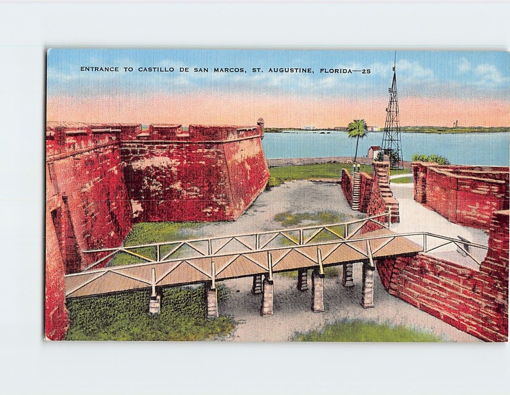 Postcard Entrance to Castillo de San Marcos St. Augustine Florida USA