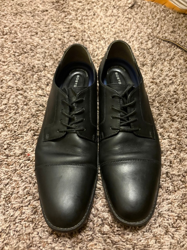 Bostonian Flexlite Black Leather Oxford Cap Toe Dress Shoes Men's 10