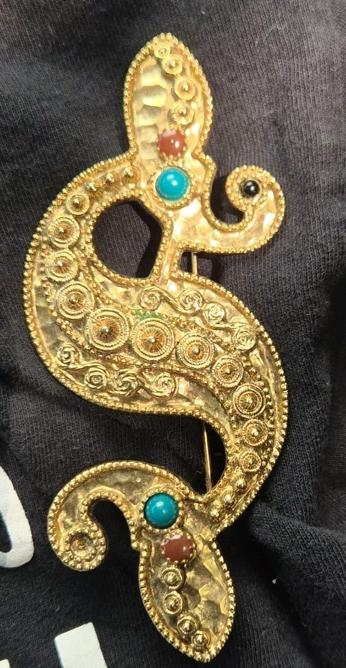 Vintage Dragon Shape Brooch