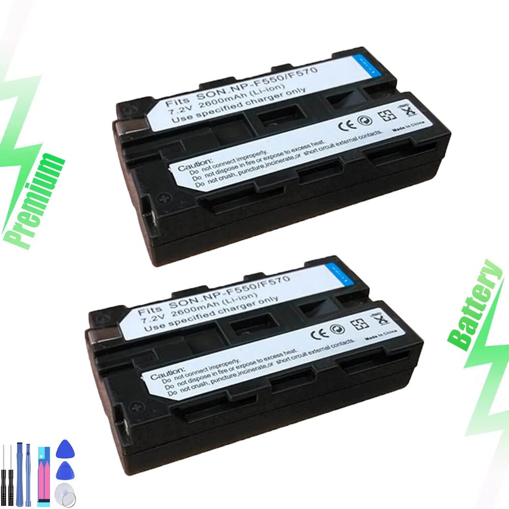 2x Battery for   NP-F330, NP-F530, NP-F550, NP-F570 2600mah
