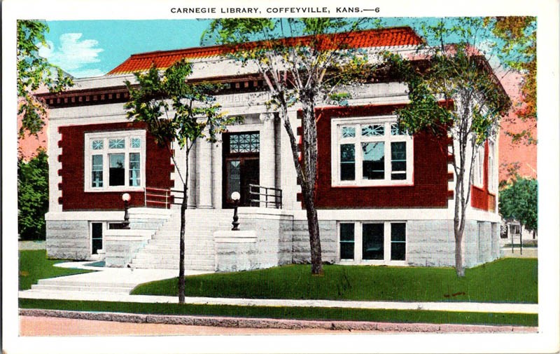 Coffeyville Kansas KS : LIBRARY SCENE m/14 AV4769