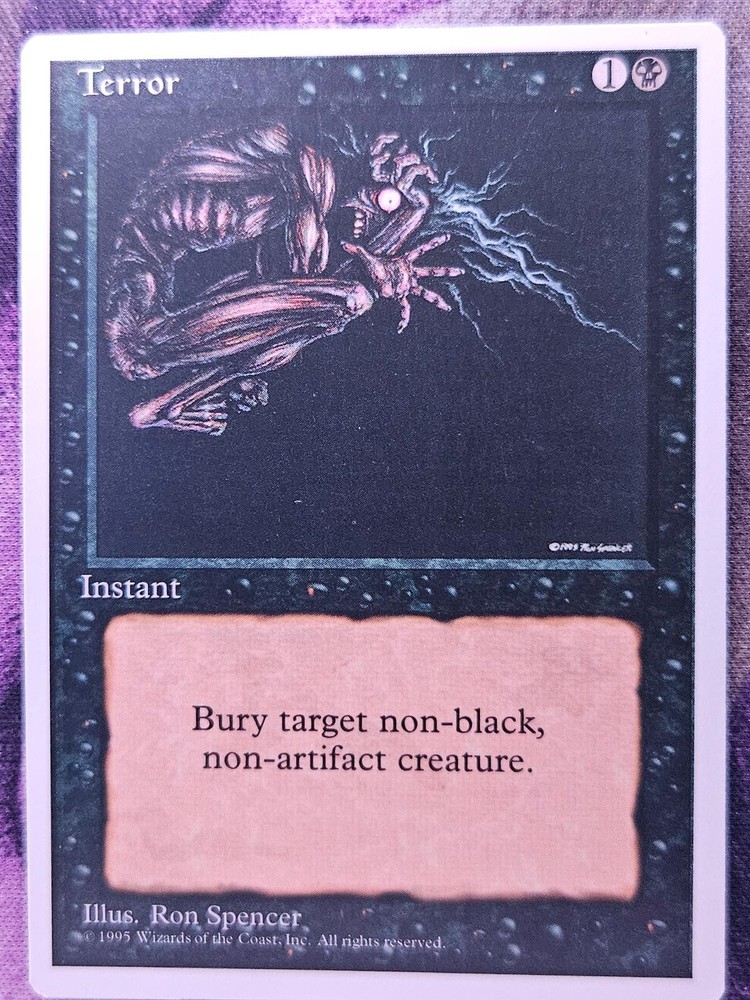 Terror Common Fourth Edition Magic: The Gathering Moderately Played